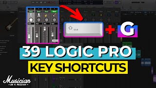 The 39 Logic Pro Key Shortcuts for Faster Mixes [upl. by Wobniar]