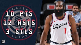 James Harden 10 pts 12 asts 3 stls vs Mavericks 2024 Preseason [upl. by Shenan215]