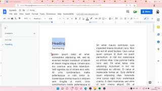 How To Add Subheadings In Google Docs [upl. by Yelkreb876]