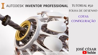 COTAS  CONFIGURAÇÃO  AUTODESK INVENTOR 50 [upl. by Hctim]