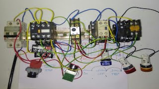 Star delta starter control wiring connection with on off and trip indicator connection [upl. by Blank]