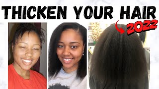 How to THICKEN Fine Natural Hair in 2022 [upl. by Willy]