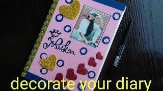 How to decorate your diary  Art and craft by muskan [upl. by Ahkeber898]