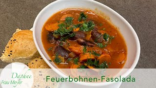 Griechische Fasolada mit Feuerbohnen nach einem original Rezept fasolada feuerbohnen [upl. by Anyaled445]