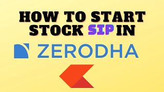 How to start stock SIP in zerodha [upl. by Amarette]