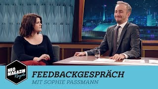 Feedbackgespräch mit Sophie Passmann  NEO MAGAZIN ROYALE mit Jan Böhmermann  ZDFneo [upl. by Espy]