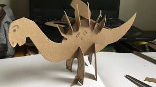 Dinosaur Cardboard Sculpture Tutorial [upl. by Cohleen415]