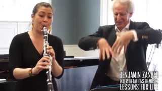 Mozart Clarinet Concerto  2nd movement Benjamin Zander  Interpretation Class [upl. by Gherlein]