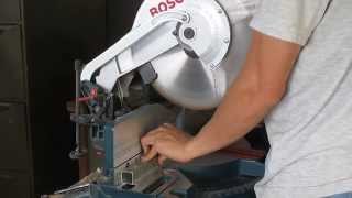 BOSCH GCM12SD Glide Miter Saw Adjustment  Setup [upl. by Nissie610]