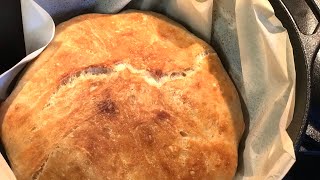 Dutch Oven Artisan Bread Easy No Knead Recipe [upl. by Yrolam]