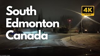 South Edmonton Night Drive  November 2024 Winter Tour of Beautiful Neighborhoods [upl. by Maibach]