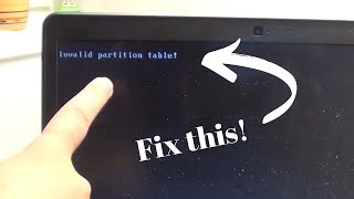 How to fix Invalid partition table error [upl. by Norret]