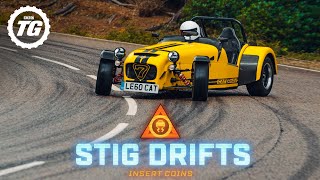 STIG DRIFTS Caterham 620R 545kg and 310hp in the wet  Top Gear [upl. by Nave]