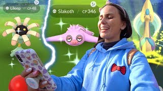 FIRST SHINY SLAKOTH Community Day in Pokémon GO [upl. by Krik]