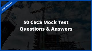 CSCS Mock Test For Operatives 2023  50 Full Questions and Answers [upl. by Lib]