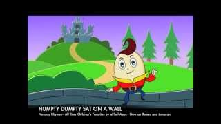 Humpty Dumpty Sat On A Wall with Lyrics  Nursery Rhymes by eFlashApps [upl. by Yob]