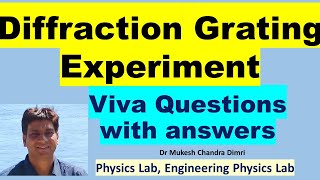 Grating Experiment Viva Preparation Plane Transmission Grating Diffraction Grating Mercury Light [upl. by Enitsed996]