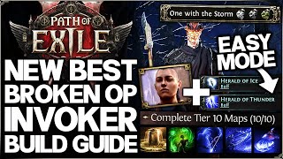 Path of Exile 2  New Best OP Invoker Build Guide Post Nerf  Easy BROKEN Herald Combo  Monk Guide [upl. by Ehcadroj]