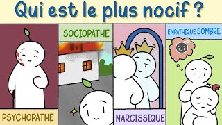 Psychopathes sociopathes narcissiques et empathiques sombres Qui est le plus nocif mentalement [upl. by Brunn]