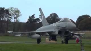 RAF Typhoon aborts takeoff at RAF Lossie and deploys chute  JW 14 [upl. by Rider]