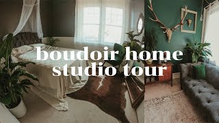 Boudoir Home Studio Tour  you dont need a high end studio to be a successful boudoir photographer [upl. by Rhianna]