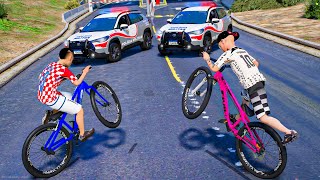 FUI DAR GRAU DE BIKE NA RUA PROIBIDA E DEU RUIM  no GTA 5 MODS [upl. by Obie]