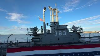 Views of USS Pampanito Submarine SS383 San Francisco Maritime National Park Association Pier 45 [upl. by Ansilma]