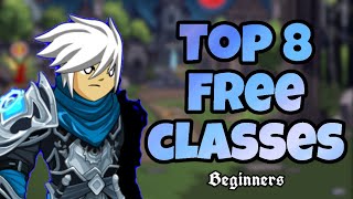 AQW  TOP 8 FREE CLASSES NONMEMBERS  AQWorlds 2021 [upl. by Tesil]