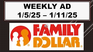 FAMILY DOLLAR WEEKLY AD 1525  11125 [upl. by Lettie]