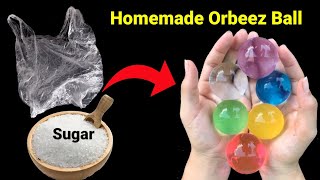 How to make orbeez with PlasticbagDIY colourful waterballsHomemade Crazy ballDiy Bouncy ballball [upl. by Struve]