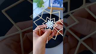 Its winter teach you to make a snowflake pendant with cotton swabs its easy and pretty come and [upl. by Acassej]