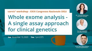 varvis® workshop SIGU 2020 Whole exome analysis  A single assay approach for clinicial genetics [upl. by Beret]