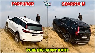 Scorpio N vs Fortuner  Which perform better on offroad [upl. by Latsyrd]