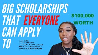 Scholarships that EVERYONE to apply to  Get CASH  For international students all ages no essay [upl. by Ailegave]