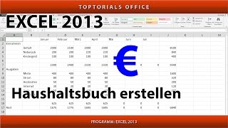 Haushaltsbuch erstellen Excel [upl. by Solita]