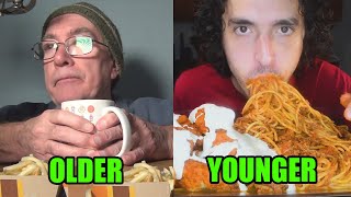 OLD vs YOUNG mukbangers [upl. by Rehtse]