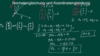 Ebenengleichung  Aus Parametergleichung die Koordiantengleichung berechnen  Normalenvektor [upl. by Zitah]