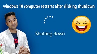 Fix Windows 10 Computer Restarts After Clicking Shutdown [upl. by Assedo]