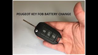 Peugeot 208 308 3008 Key Fob Battery Replacement [upl. by Ayotna]