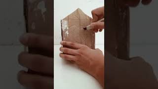 How to make bird house with cardboard part1 HandmadeBirdHouse diyartandcraft [upl. by Inwat526]