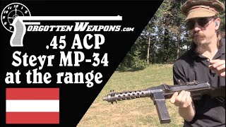 SteyrSolothurn MP34 in 45 ACP at the Range [upl. by Lilhak]