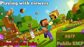 Minecraft public SMP anyone can join minecraft gaming [upl. by Hebe111]