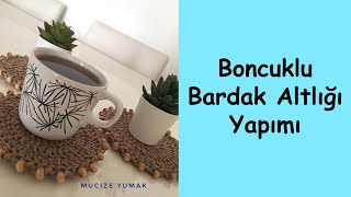 Boncuklu Bardak Altlığı Yapımı  Tığişi Örgü Modelleri [upl. by Shifra]