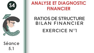 Ratios de structure financière  Exercice corrigé N°1 séance 51 Analyseetdiagnosticfinancier [upl. by Lait]