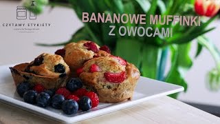 Bananowe muffinki z owocami [upl. by Rhyner887]