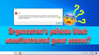 Organization Security Policies Block Unauthenticated Guest Access Fix [upl. by Liggitt681]