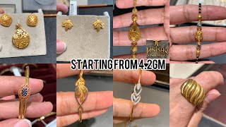 Just 42gm starts🔥Tanishq gold braceletRingbangles designs with price  gold jewellery  tanishq [upl. by Ettegirb989]