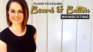 HOW TO DIY  Wainscoting Installation CHANGED My Entry Way [upl. by Dnaloy]