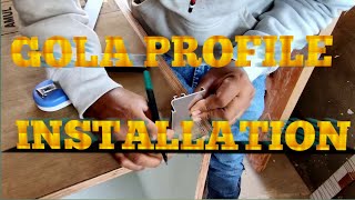 How to install Gola Profile  How to Make Handleless Kitchen  Gola Profile [upl. by Amihsat468]