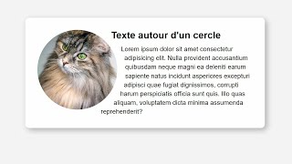 Texte autour dune image en CSS [upl. by Yrram]